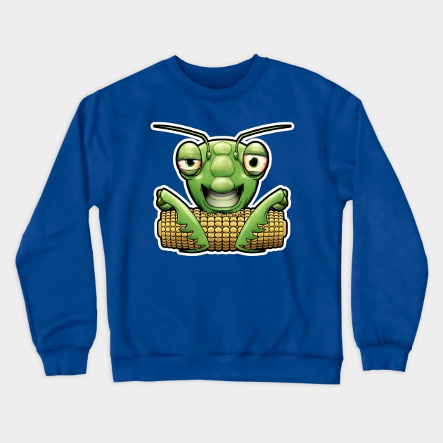 SNAX Mantis eating corn Crewneck Sweatshirt by SilverBaX